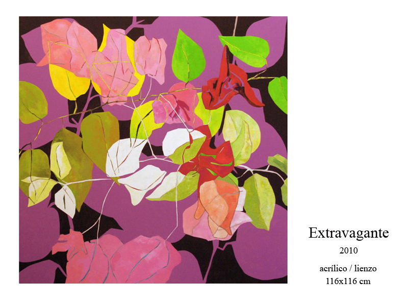 EXTRAVAGANTE   2010    acrílico /lienzo      116x116 cm